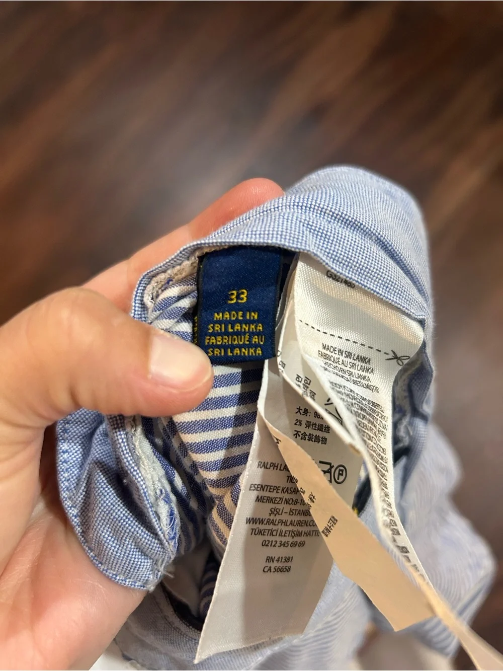 Men’s POLO Ralph Lauren Seersucker Blue 9 inch Shorts